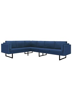7 osobowa niebieska sofa narożna z tkaniny R5-R76 ze sklepu Edinos.pl w kategorii Narożniki - zdjęcie 179002502