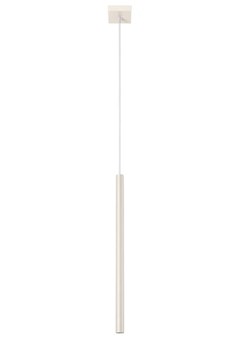 Beżowa minimalistyczna lampa nad stół - M084-Natilo ze sklepu Edinos.pl w kategorii Lampy wiszące - zdjęcie 179002543