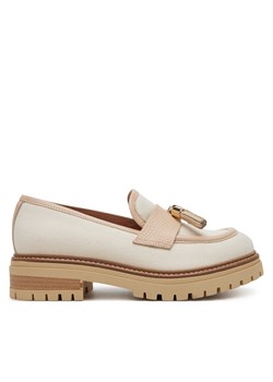 Loafersy Pollini SA10144G1MTO112A Écru ze sklepu eobuwie.pl w kategorii Lordsy damskie - zdjęcie 179002823