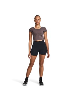 Damskie legginsy krótkie treningowe Under Armour Meridian Middy - czarne ze sklepu Sportstylestory.com w kategorii Szorty - zdjęcie 179003031