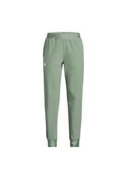 Dziewczęce spodnie treningowe Under Armour UA Rival Woven Jogger - zielone ze sklepu Sportstylestory.com w kategorii Spodnie dziewczęce - zdjęcie 179003111