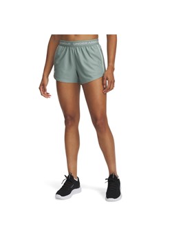 Damskie spodenki treningowe Under Armour Tech Play Up Shorts - zielone ze sklepu Sportstylestory.com w kategorii Szorty - zdjęcie 179003144