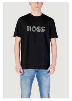 BOSS T-Shirt Te_Logotexture 50534923 Czarny Regular Fit ze sklepu MODIVO w kategorii T-shirty męskie - zdjęcie 179003361