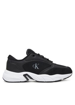 Calvin Klein Jeans Sneakersy Retro Tennis Mg Mix YW0YW01743 Czarny ze sklepu MODIVO w kategorii Buty sportowe damskie - zdjęcie 179005224