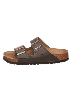 Birkenstock Skórzane klapki &quot;Arizona&quot; w kolorze khaki ze sklepu Limango Polska w kategorii Klapki damskie - zdjęcie 179007471