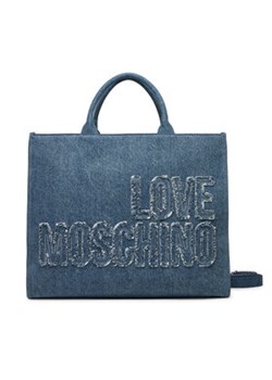 LOVE MOSCHINO Torebka JC4242PP0MKM0750 Niebieski ze sklepu MODIVO w kategorii Torby Shopper bag - zdjęcie 179008252