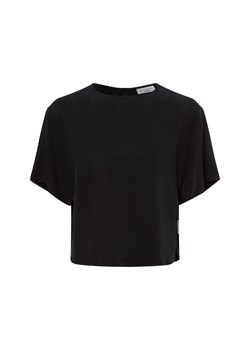 Marc O'Polo Denim Bluzka damska z krótkim rękawem Kobiety Lyocell czarny jednolity ze sklepu vangraaf w kategorii Bluzki damskie - zdjęcie 179009194