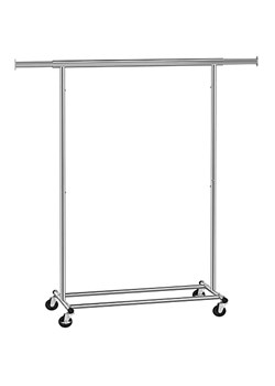 Songmics Garderoba stojąca w kolorze srebrnym - 132 x 160 x 45,5 cm ze sklepu Limango Polska w kategorii Szafy - zdjęcie 179015741