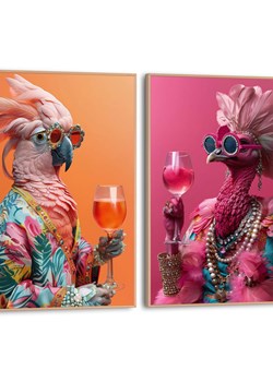 Orangewallz Druki artystyczne (2 szt.) &quot;Cheers&quot; w ramce ze sklepu Limango Polska w kategorii Obrazy - zdjęcie 179015973