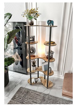 ABERTO DESIGN Lampa stojąca w kolorze jasnobrązowo-czarnym - 65 x 150 x 35 cm ze sklepu Limango Polska w kategorii Oświetlenie - zdjęcie 179016030