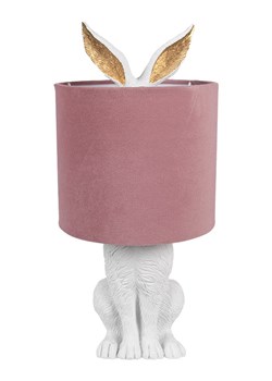 Clayre &amp; Eef Lampa stołowa w kolorze biało-jasnoróżowym - wys. 42 x Ø 20 cm ze sklepu Limango Polska w kategorii Lampy stołowe - zdjęcie 179016330