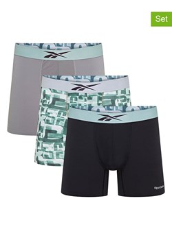 Reebok Bokserki (3 pary) &quot;Shand&quot; w kolorze czarno-zielono-szarym ze sklepu Limango Polska w kategorii Majtki męskie - zdjęcie 179016573