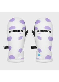 Siroko Rękawiczki funkcyjne &quot;Polka dots&quot; w kolorze biało-fioletowym ze sklepu Limango Polska w kategorii Rękawiczki dziecięce - zdjęcie 179016903
