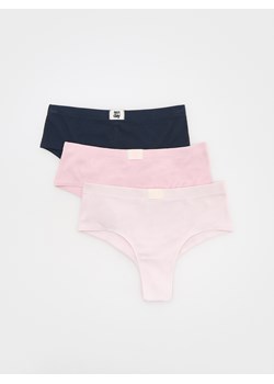 Reserved - Bawełniane majtki szorty 3 pack - różowy - id: 783BH-30X - marki Reserved - 179019701 Reserved - Bawełniane majtki szorty 3 pack - różowy ze sklepu Reserved w kategorii Majtki damskie - zdjęcie 179019701