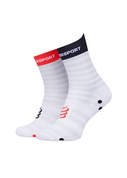 Skarpety Niskie Unisex Compressport Pro Racing Socks v4.0 Ultralight Run Low XU00051B Biały ze sklepu eobuwie.pl w kategorii Skarpetki damskie - zdjęcie 179020810