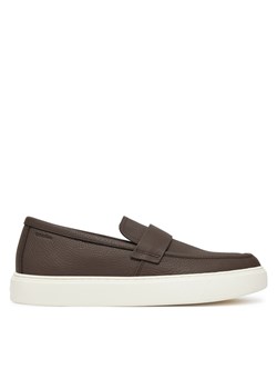 Sneakersy Calvin Klein Moccasin Lth Unlined HM0HM01813 Brązowy ze sklepu eobuwie.pl w kategorii Buty sportowe męskie - zdjęcie 179027050