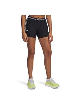 Damskie spodenki treningowe Under Armour Tech Play Up 2in1 Shorts - czarne ze sklepu Sportstylestory.com w kategorii Szorty - zdjęcie 179028183