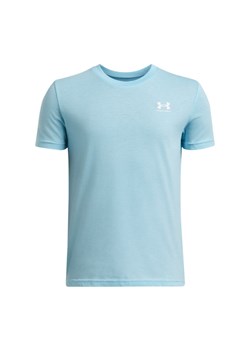 Chłopięcy t-shirt basic Under Armour UA B Sportstyle Lc SS - niebieski ze sklepu Sportstylestory.com w kategorii T-shirty chłopięce - zdjęcie 179028233