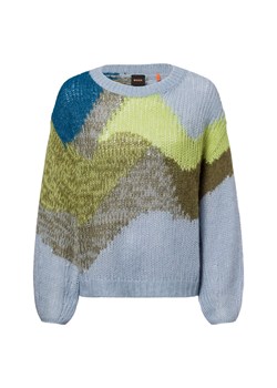 BOSS Orange Damski sweter z grubej dzianiny z zawartością alpaki - Funch Kobiety jasnoniebieski wzorzysty ze sklepu vangraaf w kategorii Swetry damskie - zdjęcie 179034762