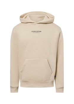 Alpha Industries Męski sweter z kapturem - Studio Edition Mężczyźni Bawełna beżowy nadruk ze sklepu vangraaf w kategorii Bluzy męskie - zdjęcie 179034801