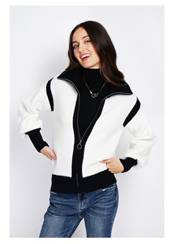 ASSUILI Kardigan w kolorze biało-czarnym ze sklepu Limango Polska w kategorii Swetry damskie - zdjęcie 179037634