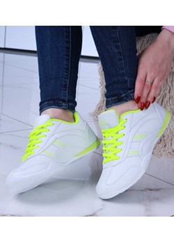 Biało zielone damskie buty sportowe /F6-3 14736 S242/ ze sklepu Pantofelek24.pl w kategorii Buty sportowe damskie - zdjęcie 179052682