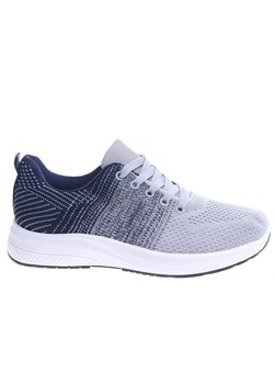 Szaro granatowe sznurowane męskie buty sportowe /F3-1 14195 S331/ ze sklepu Pantofelek24.pl w kategorii Buty sportowe męskie - zdjęcie 179053824