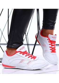Biało czerwone damskie buty sportowe /F8-3 16828 T242/ ze sklepu Pantofelek24.pl w kategorii Buty sportowe damskie - zdjęcie 179056053