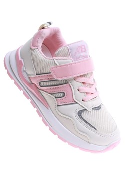 Biało różowe dziewczęce buty sportowe sneakersy /E6-2 16818 T382/ ze sklepu Pantofelek24.pl w kategorii Buty sportowe dziecięce - zdjęcie 179063374
