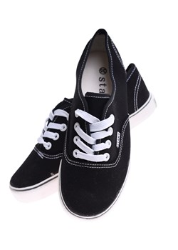 Czarne dziecięce tenisówki /E4-3 16565 G8-61/ ze sklepu Pantofelek24.pl w kategorii Trampki dziecięce - zdjęcie 179063724