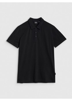 Męska koszulka polo 4F 4FRSS25TPTSM632 - czarna ze sklepu Sportstylestory.com w kategorii T-shirty męskie - zdjęcie 179080241