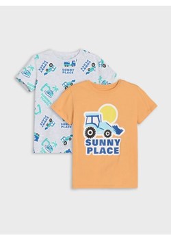 Sinsay - Koszulki 2 pack - pomarańczowy ze sklepu Sinsay w kategorii T-shirty chłopięce - zdjęcie 179083172