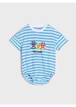 Sinsay - Body oversize Baby Shark - biały ze sklepu Sinsay w kategorii Body niemowlęce - zdjęcie 179083294
