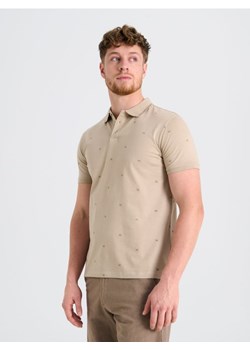 Sinsay - Koszulka polo z nadrukiem all over - beżowy ze sklepu Sinsay w kategorii T-shirty męskie - zdjęcie 179083321