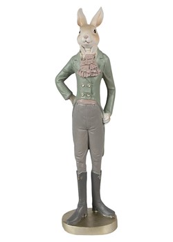 Clayre &amp; Eef Figurka dekoracyjna w kolorze zielono-beżowym - 5 x 20 x 4 cm ze sklepu Limango Polska w kategorii Dekoracje - zdjęcie 179084323