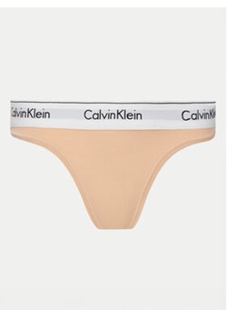 Calvin Klein Underwear Stringi 0000F3786E Pomarańczowy ze sklepu MODIVO w kategorii Majtki damskie - zdjęcie 179087372