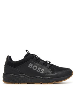 Sneakersy BOSS J51648 S Czarny ze sklepu eobuwie.pl w kategorii Buty sportowe dziecięce - zdjęcie 179088204