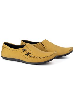 Buty męskie mokasyny skórzane wsuwane 306KZ camel żółte ze sklepu butyolivier w kategorii Mokasyny męskie - zdjęcie 179089014