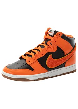 Nike Sportswear Skórzane sneakersy &quot;Nike Dunk High&quot; w kolorze czarno-pomarańczowym ze sklepu Limango Polska w kategorii Buty sportowe męskie - zdjęcie 179091764