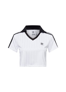 adidas Originals Damska koszulka polo crop Kobiety biały wzorzysty ze sklepu vangraaf w kategorii Bluzki damskie - zdjęcie 179094084