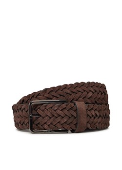 Pasek Męski Calvin Klein Warmth Braided Suede 35Mm K50K512841 Brązowy ze sklepu eobuwie.pl w kategorii Paski męskie - zdjęcie 179096673