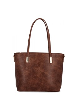 Klasyczna Torebka Damska rozmiar L firmy Herisson 26R537L Brązowa ze sklepu PaniTorbalska w kategorii Torby Shopper bag - zdjęcie 179099284