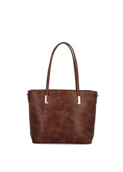 Klasyczna Torebka Damska rozmiar M firmy Herisson 26R537M Brązowa ze sklepu PaniTorbalska w kategorii Torby Shopper bag - zdjęcie 179099671