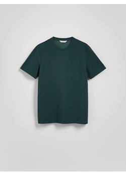 Reserved - Gładki t-shirt regular fit - zielony ze sklepu Reserved w kategorii T-shirty męskie - zdjęcie 179101292