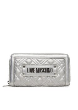 LOVE MOSCHINO Duży Portfel Damski JC5600PP1MLA196B Srebrny ze sklepu MODIVO w kategorii Portfele damskie - zdjęcie 179103261