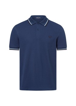 Fred Perry Męska koszulka polo Mężczyźni Bawełna granatowy jednolity ze sklepu vangraaf w kategorii T-shirty męskie - zdjęcie 179105920