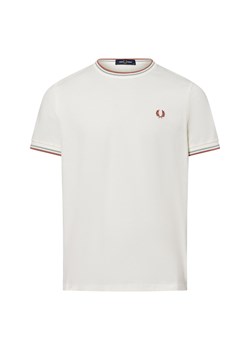 Fred Perry T-shirt męski Mężczyźni Bawełna beżowy jednolity ze sklepu vangraaf w kategorii T-shirty męskie - zdjęcie 179105921