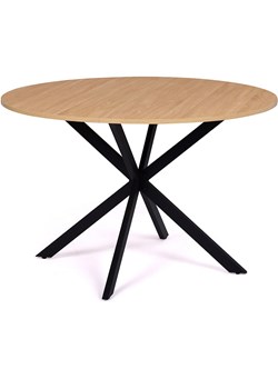 IDOMYA Essentials Stół "Soline" w kolorze czarno-jasnobrązowym do jadalni - wys. 76 x Ø 110 cm ze sklepu Limango Polska w kategorii Stoliki kawowe - zdjęcie 179109514