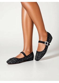 Royalfashion Damskie baleriny w krateczkę z klamerką i paseczkiem Riffos ze sklepu royalfashion.pl w kategorii Balerinki - zdjęcie 179110903