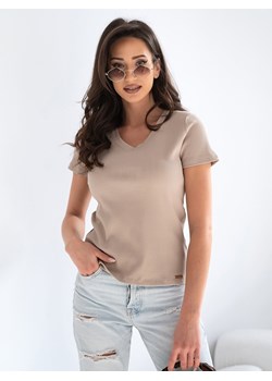 bluzka aimee beżowa one size ze sklepu UBRA w kategorii Bluzki damskie - zdjęcie 179111880